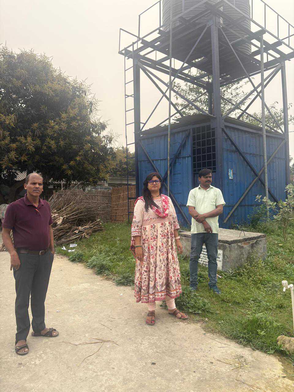 पानी टंकी का अधिकारियों ने किया निरीक्षण