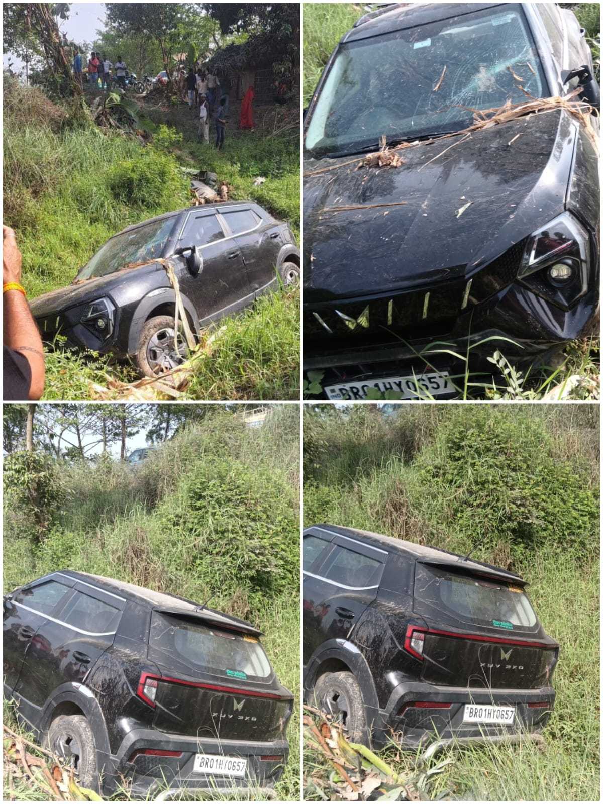 SHEOHAR! तरियानी में सड़क हादसा:  बाईक सवार को बचाने में कार खाई में गिर गई* कोई हताहत नहीं।