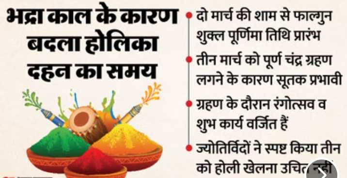 होलिका दहन आज, रंगोत्सव 04 मार्च को; जानें चंद्रग्रहण का असर और शुभ मुहूर्त