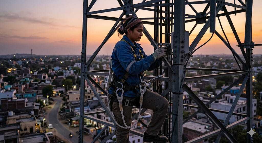 मोतिहारी.भैसुर को जेल जाने से रोकने के लिए भाभो चढ गयी टावर पर.